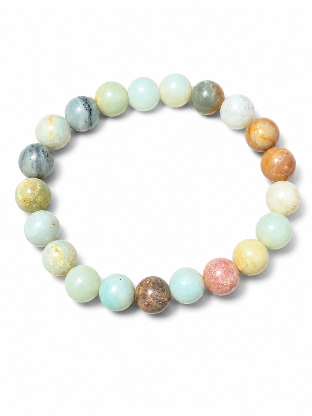 Multi-Color Amazonite Beaded Stretch Bracelet